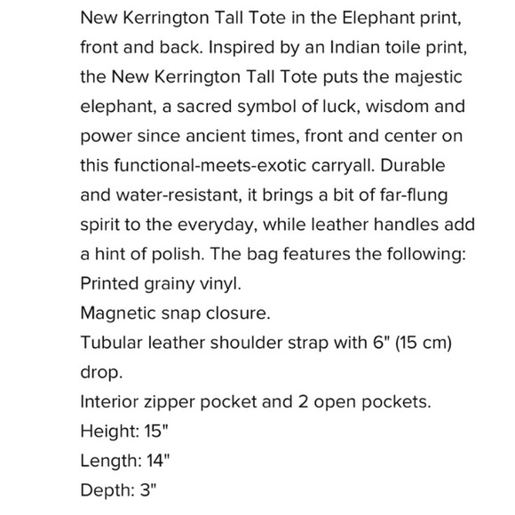 NWT Tory Burch tall new kerrington tote elephant beige cream tote - Picture 4 of 6